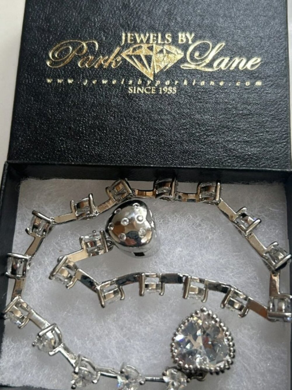 Park Lane Magnifique CZ Adjustable Limited Edition Hearts Bracelet